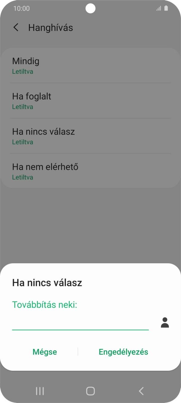 Írd be a +36709090999 számot és válaszd az Engedélyezés lehetőséget.