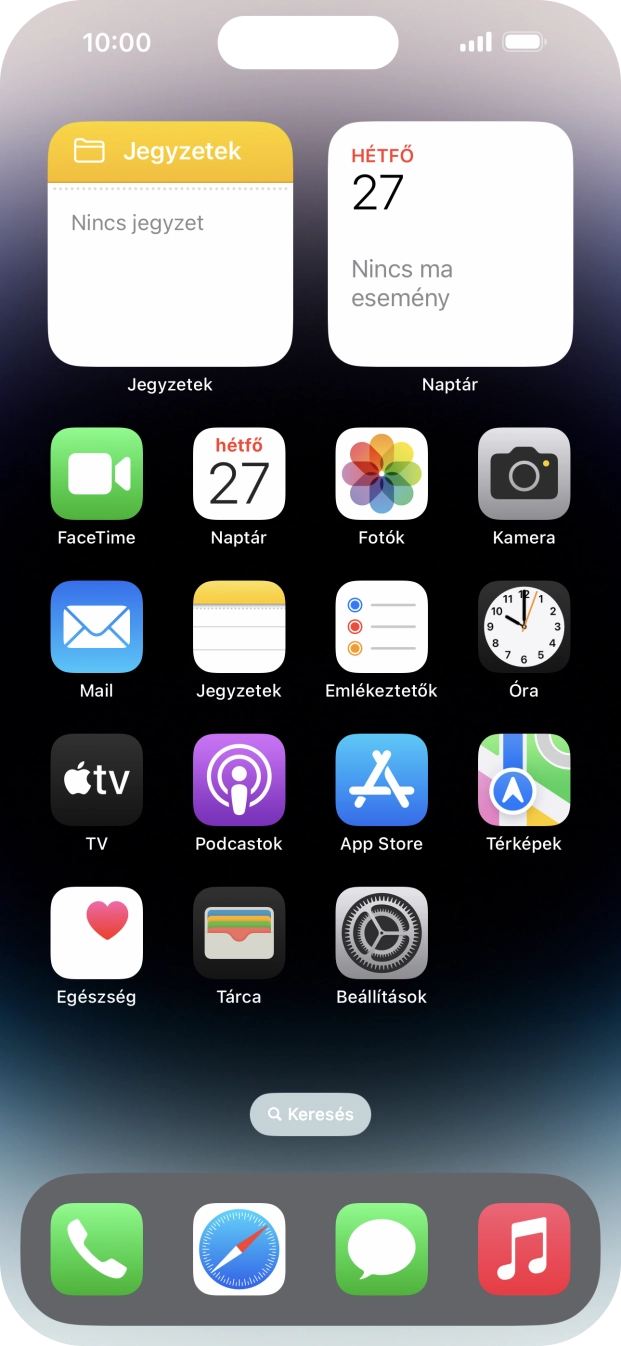 Válaszd a Beállítások lehetőséget. Válaszd a Beállítások lehetőséget.