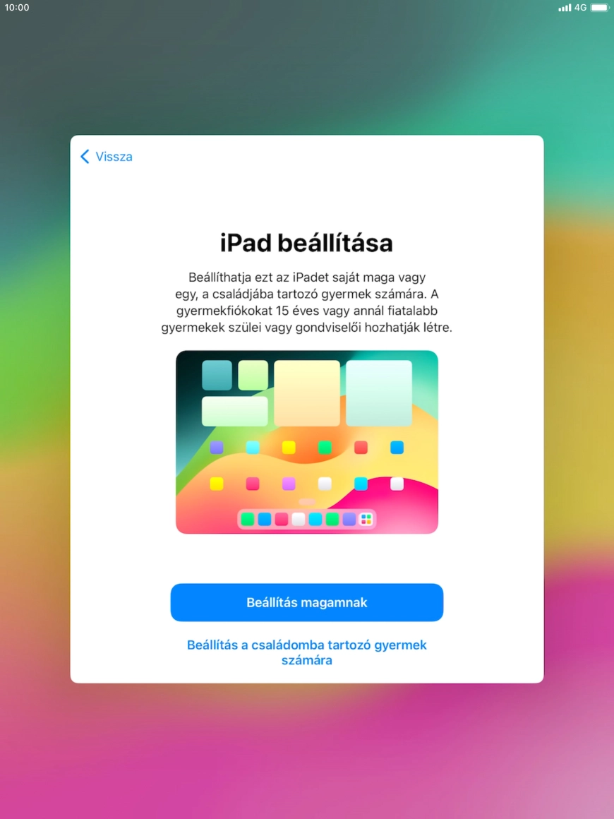 Válaszd a Beállítás magamnak lehetőséget.