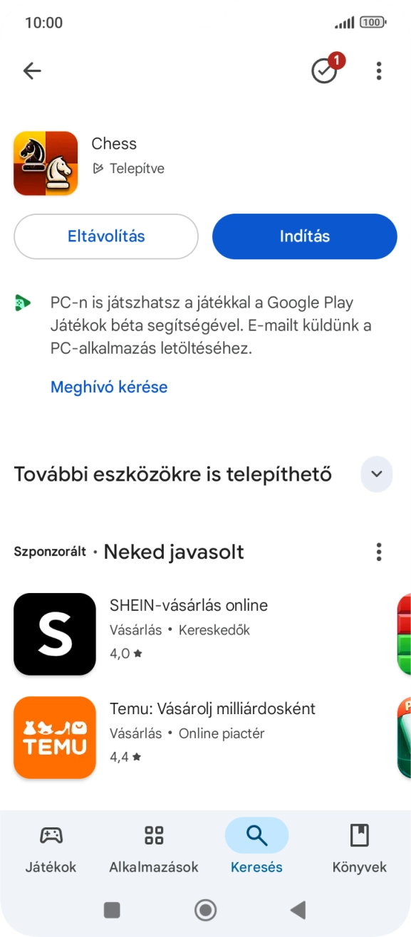 A befejezéshez, és ahhoz, hogy visszatérhess a főképernyőhöz, nyomd meg a főgombot.