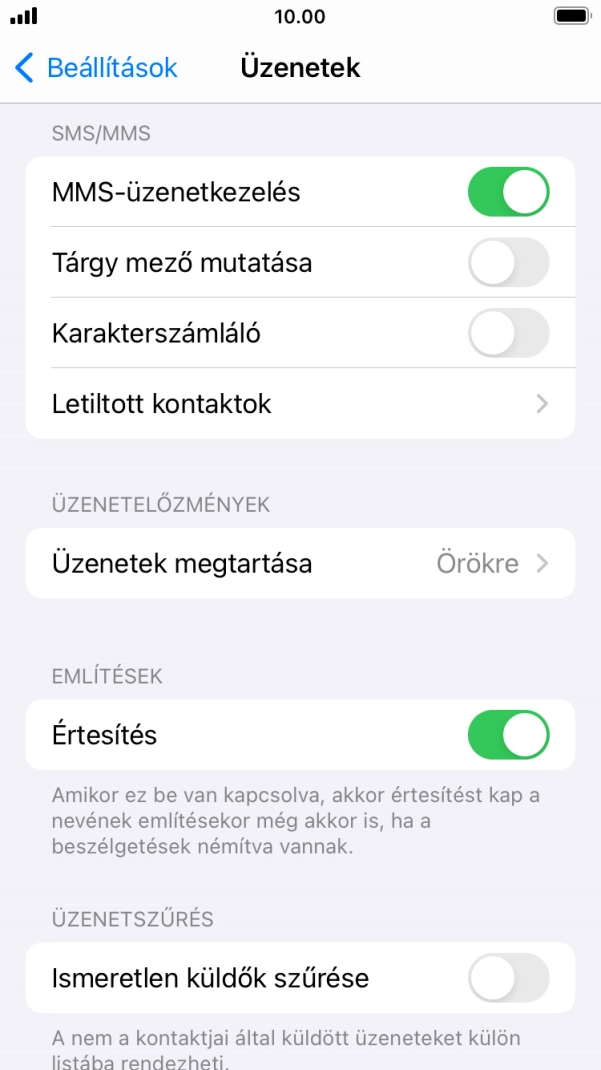 A befejezéshez, és ahhoz, hogy visszatérhess a főképernyőhöz, nyomd meg a főgombot.