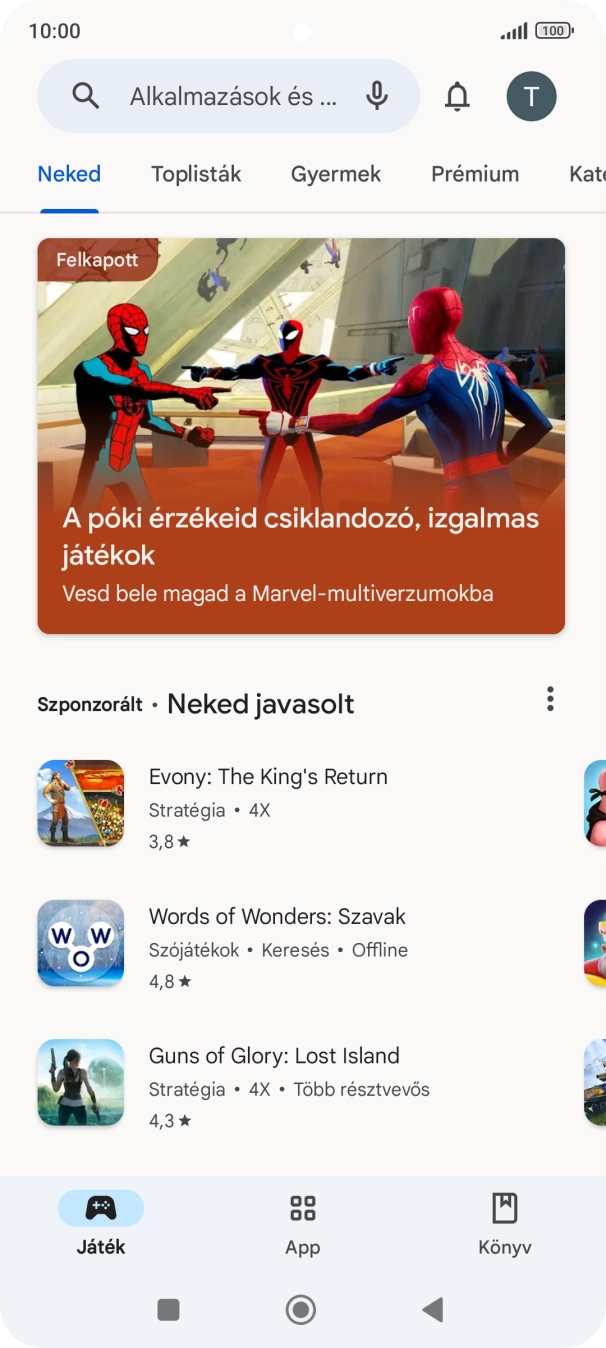 Kattints a keresés mezőre.