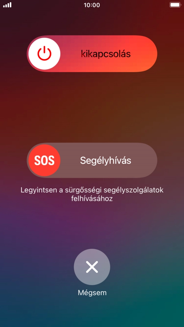 Kattints a kikapcsolás ikonra, és húzd az ikont jobbra. Kattints a kikapcsolás ikonra, és húzd az ikont jobbra.