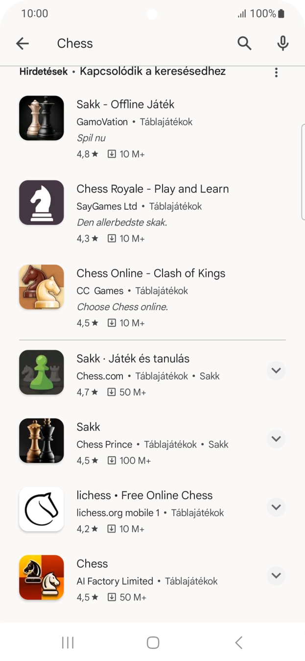 Kattints a kívánt alkalmazásra. Kattints a kívánt alkalmazásra.