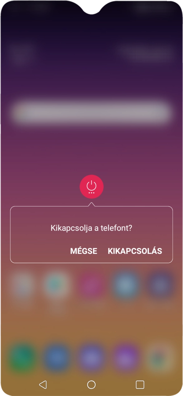 Válaszd a KIKAPCSOLÁS lehetőséget.