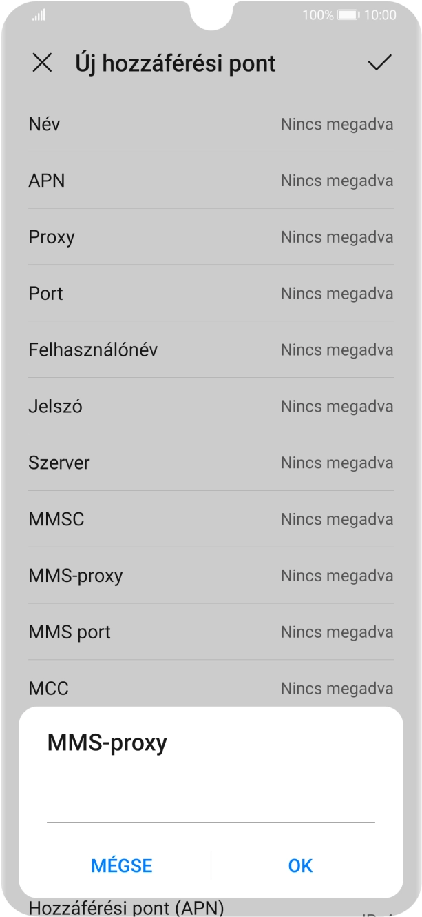 Írd be azt, hogy 80.244.097.002, és válaszd az OK lehetőséget.