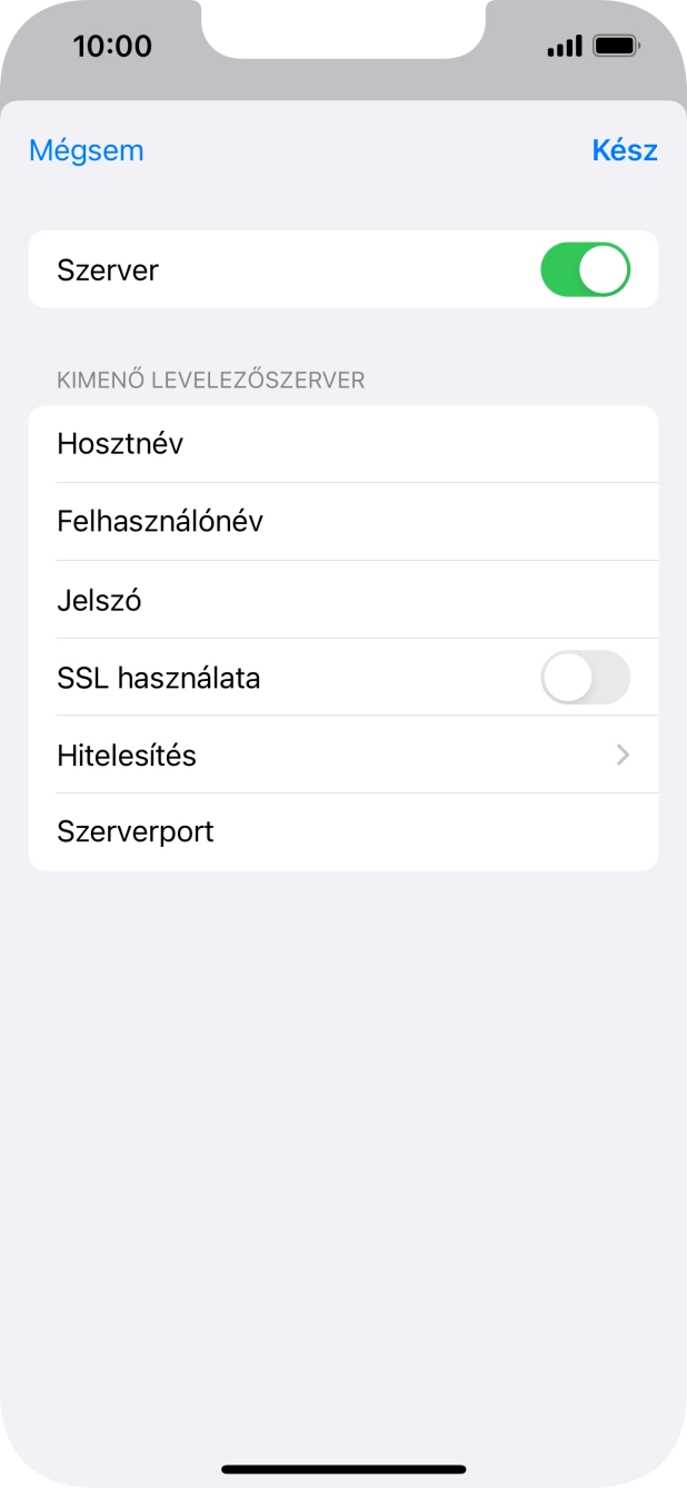 Kattints az „SSL használata” melletti csúszkára a funkció bekapcsolásához.