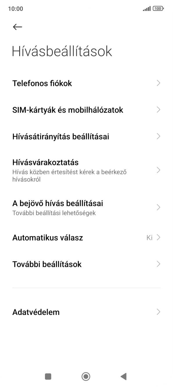 Válaszd a Hívásátirányítás beállításai lehetőséget. Válaszd a Hívásátirányítás beállításai lehetőséget.
