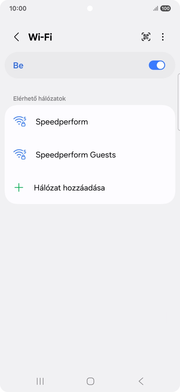 Válaszd ki a kívánt Wi-Fi hálózatot.