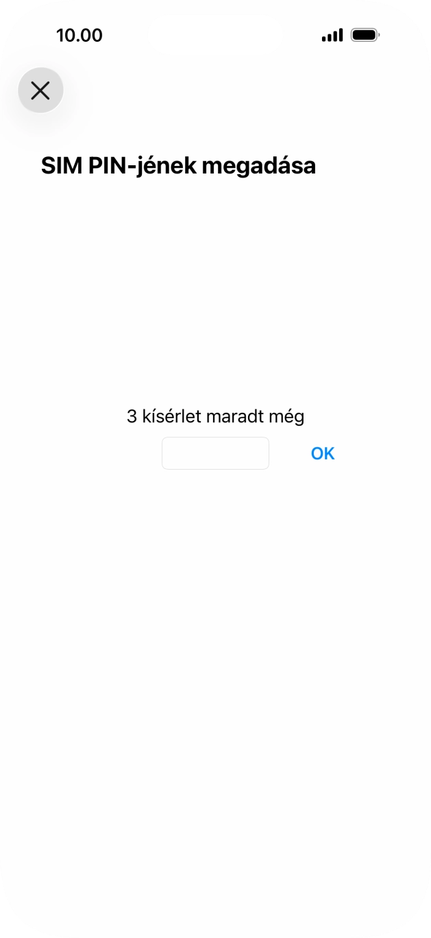 Amennyiben a SIM-kártyád zárolva van, írd be a PIN-kódodat, és válaszd az OK lehetőséget. Amennyiben a SIM-kártyád zárolva van, írd be a PIN-kódodat, és válaszd az OK lehetőséget.