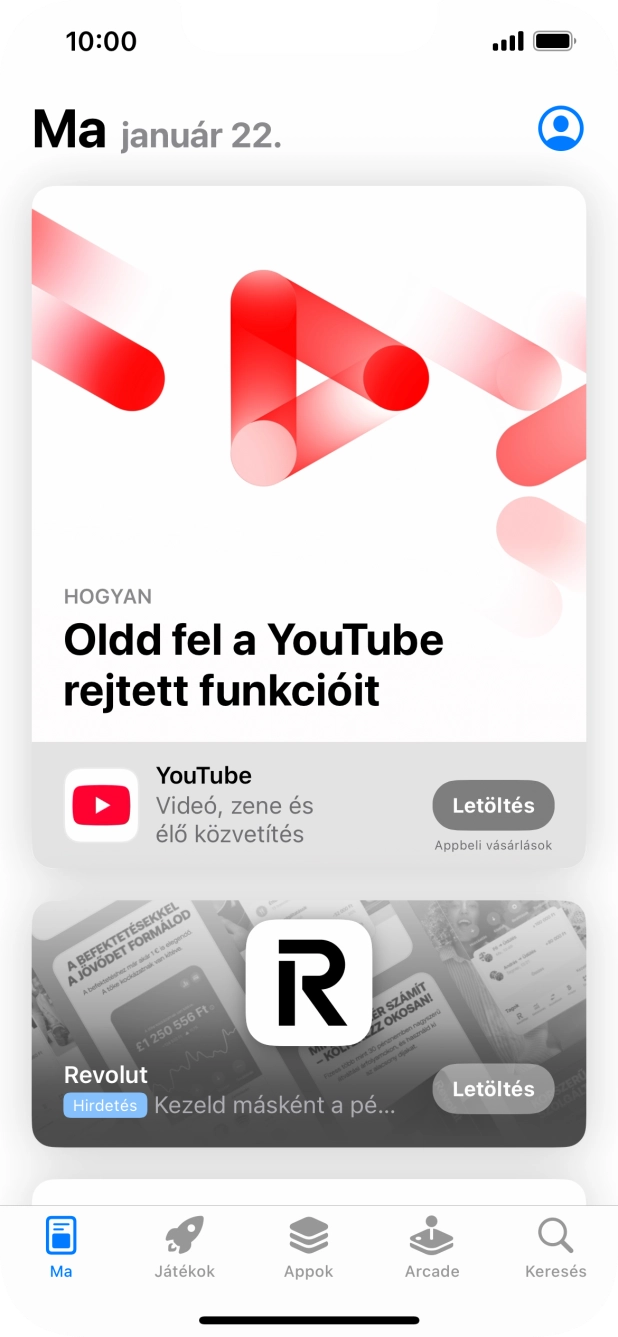 Válaszd a Keresés lehetőséget.