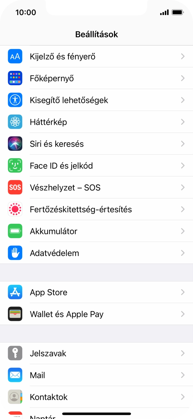 Válaszd a Face ID és jelkód lehetőséget. Válaszd a Face ID és jelkód lehetőséget.
