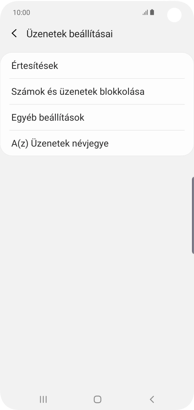 Válaszd az Egyéb beállítások lehetőséget.
