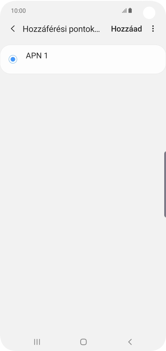 Válaszd a Hozzáad lehetőséget.