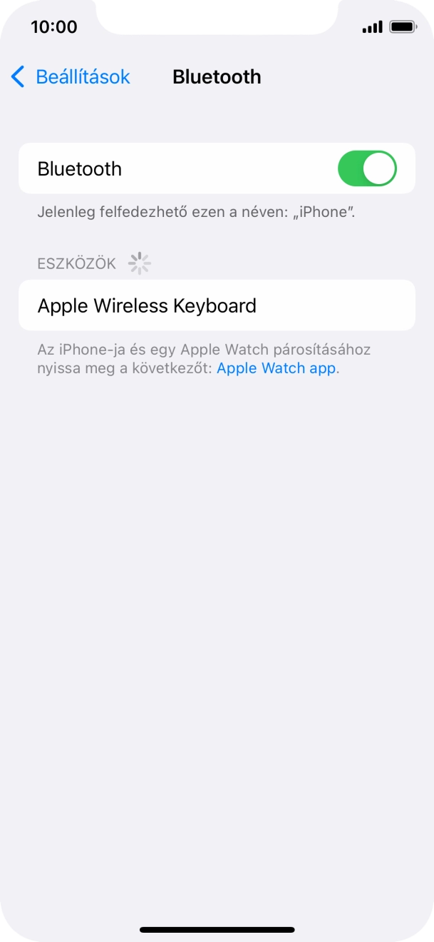 Válaszd ki a kívánt Bluetooth-eszközt, és kövesd a kijelzőn megjelenő utasításokat annak telefonodhoz történő csatlakoztatásához. Válaszd ki a kívánt Bluetooth-eszközt, és kövesd a kijelzőn megjelenő utasításokat annak telefonodhoz történő csatlakoztatásához.