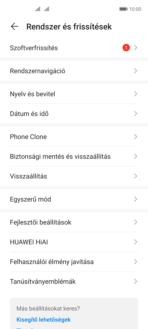 Válaszd a Visszaállítás lehetőséget.