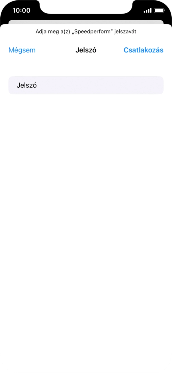 Írd be a Wi-Fi hálózatodhoz tartózó jelszót, és válaszd a Csatlakozás lehetőséget.