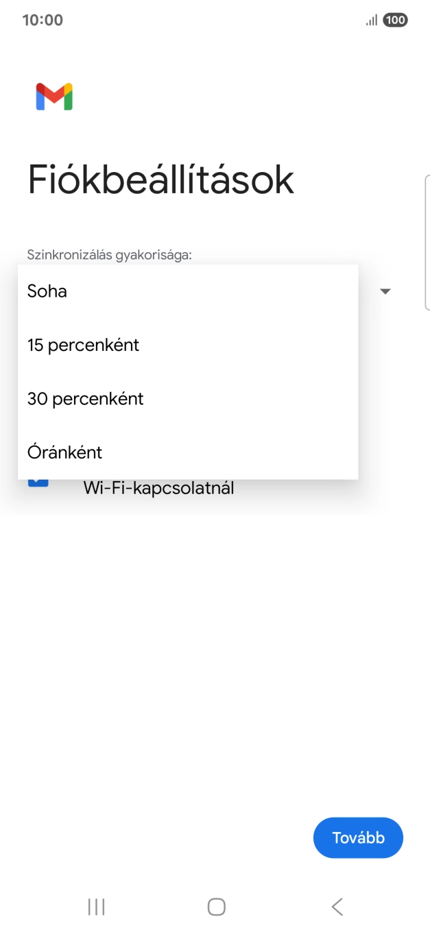 Válaszd ki a kívánt beállítást.