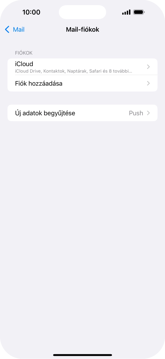 Válaszd a Fiók hozzáadása lehetőséget.