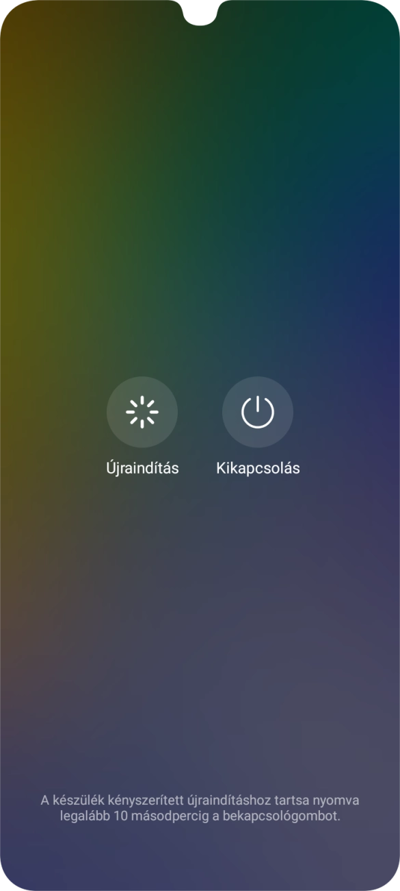 Válaszd a Kikapcsolás lehetőséget. Válaszd a Kikapcsolás lehetőséget.