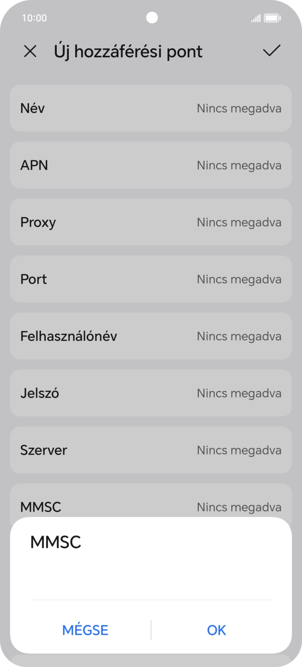 Írd be azt, hogy http://mms.vodafone.hu/servlets/mms, és válaszd az OK lehetőséget.