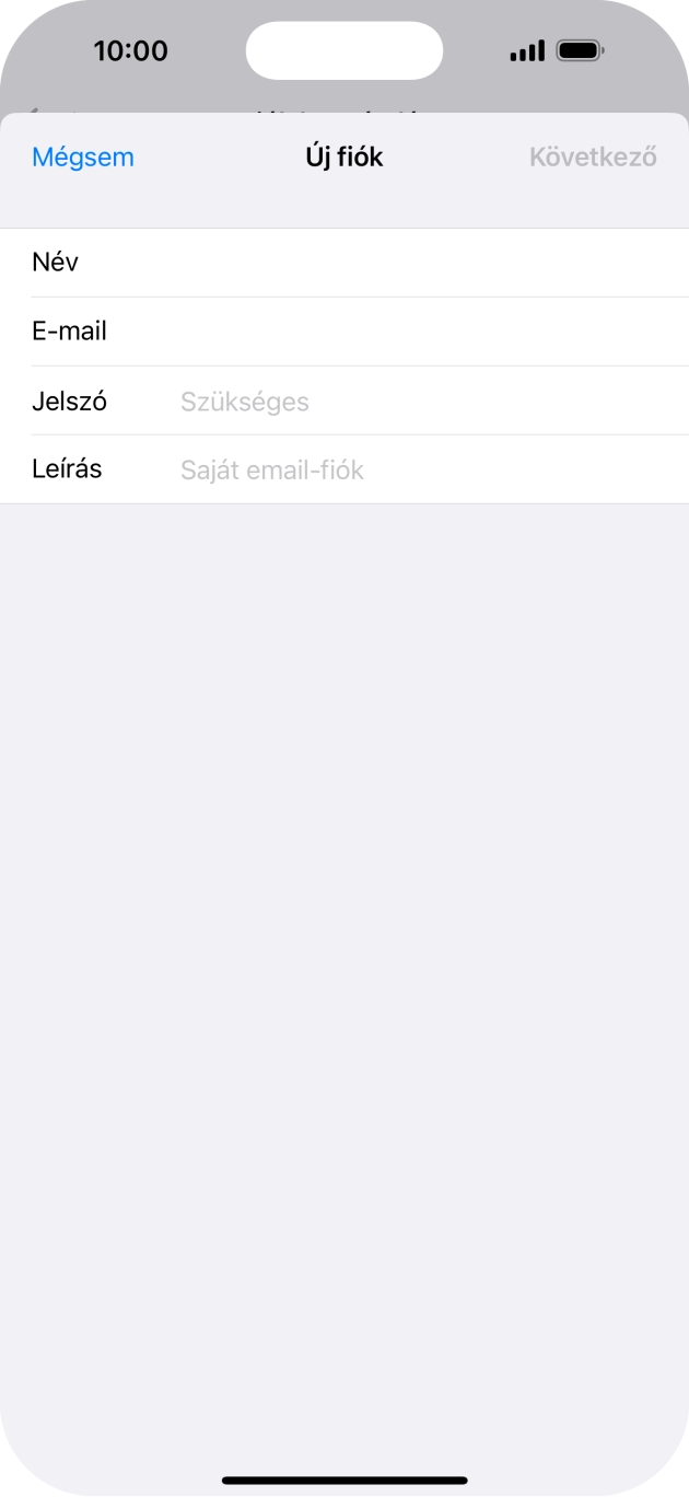 Kattints a Jelszó mezőre, és írd be az e-mail-fiókodhoz tartozó jelszót.