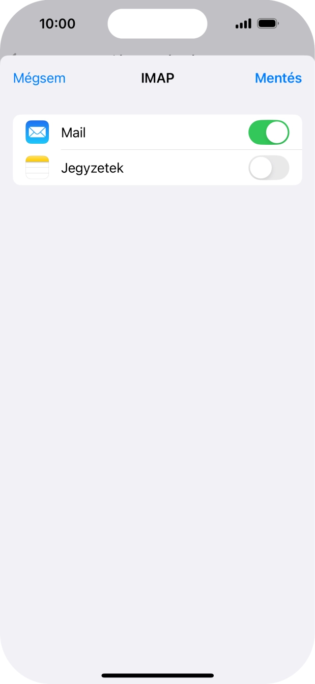 Válaszd a Mentés lehetőséget. Beállította a rendszer az e-mail-fiókodat. Amennyiben további beállításokat kívánsz alkalmazni a bejövő és kimenő szerverhez, az alábbi lépésekkel folytasd.