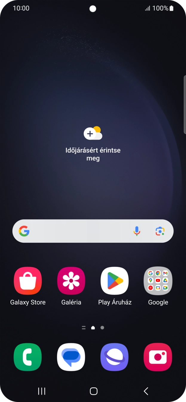 Húzd két ujjad lefelé a képernyő tetejéről.