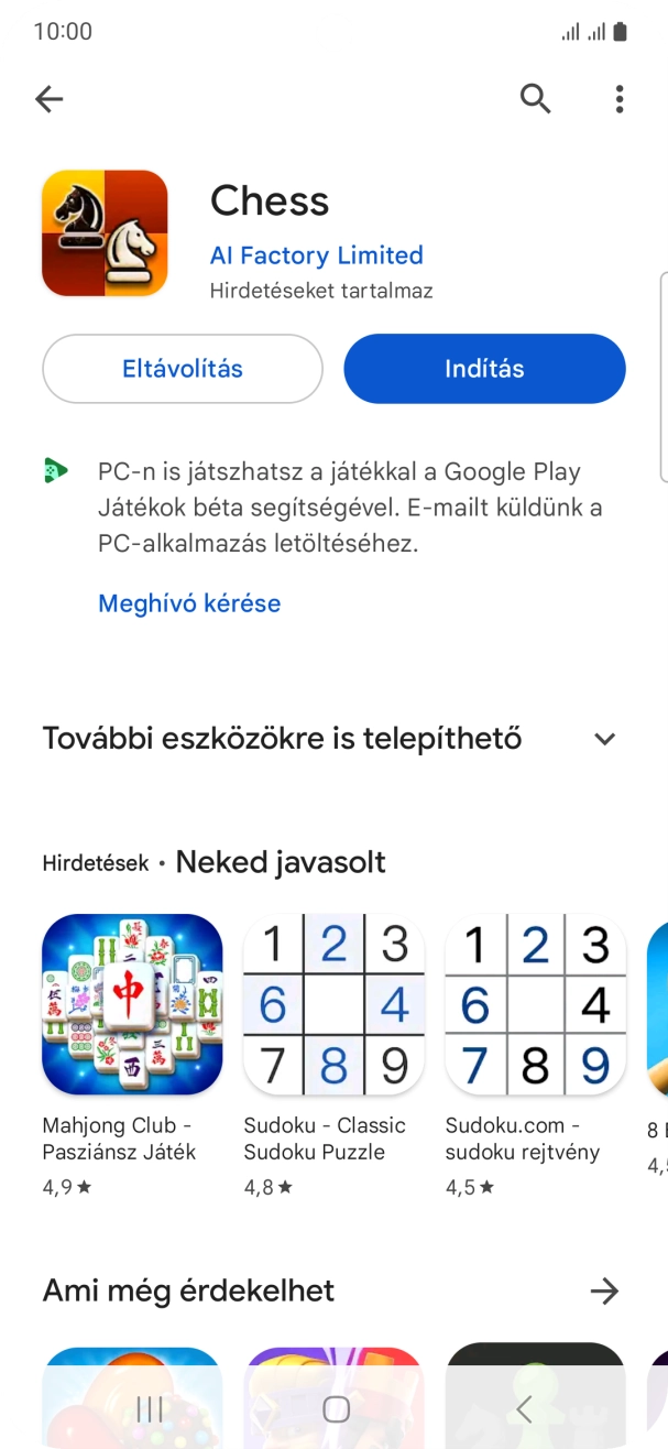 A befejezéshez, és ahhoz, hogy visszatérhess a főképernyőhöz, nyomd meg a főgombot.