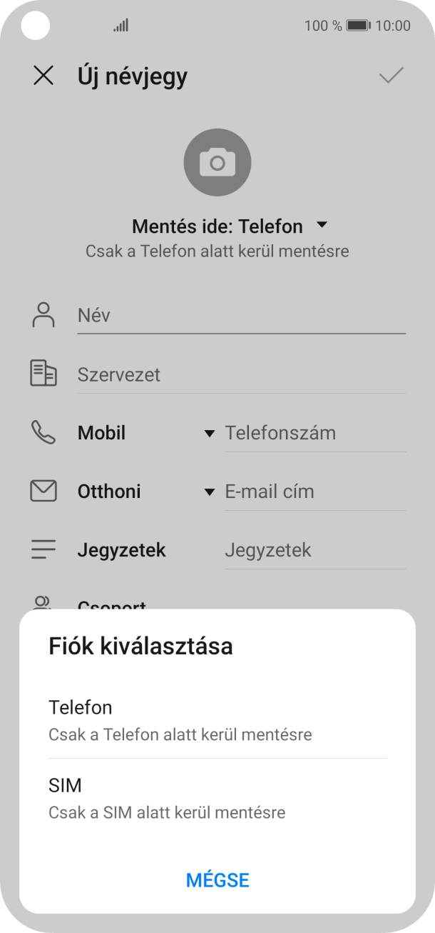 Válaszd a Telefon lehetőséget. Válaszd a Telefon lehetőséget.