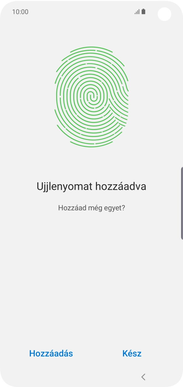 Válaszd a Kész lehetőséget.