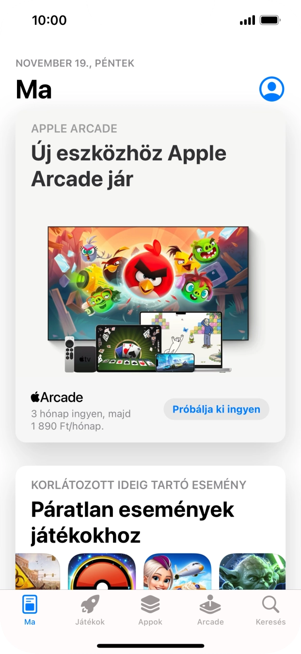 Válaszd a Keresés lehetőséget.