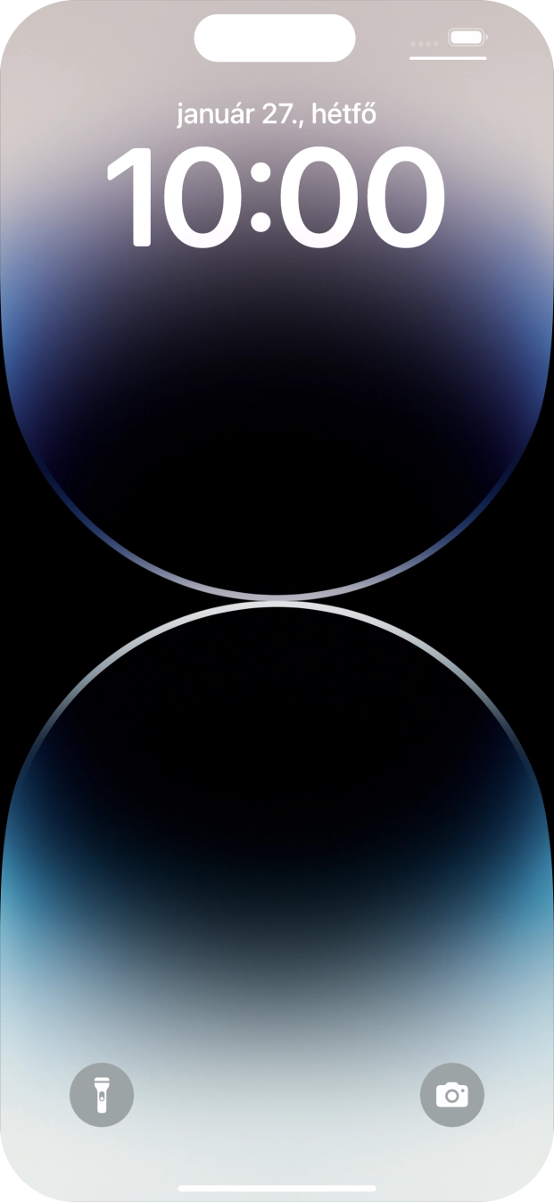 Húzd az ujjad felfelé a kijelző aljáról.