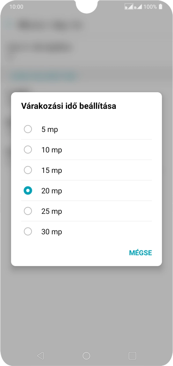 Ahhoz, hogy átirányítsd a nem fogadott hívásokat, be kell állítanod az átirányítás késleltetésének idejét. Válaszd ki a kívánt késleltetési időtartamot, és kövesd a kijelzőn megjelenő utasításokat az átirányítás késleltetésének beállításához.