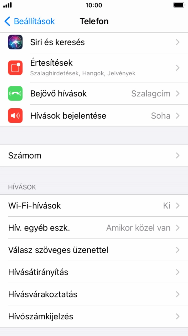Válaszd a Hívásvárakoztatás lehetőséget. Válaszd a Hívásvárakoztatás lehetőséget.