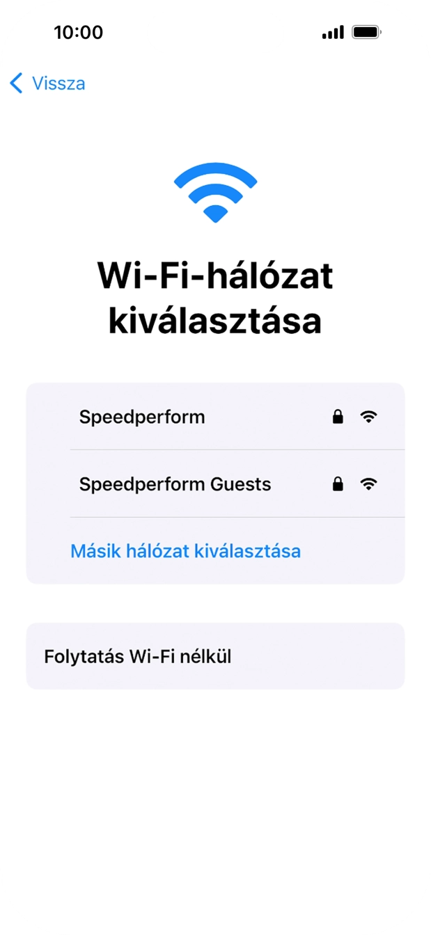 Válaszd ki a kívánt Wi-Fi hálózatot. Válaszd ki a kívánt Wi-Fi hálózatot.