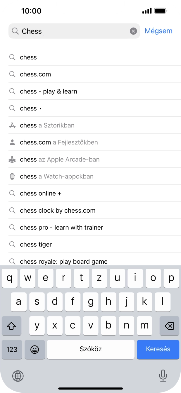 Válaszd a Keresés lehetőséget.