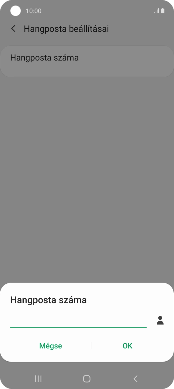 Írd be azt, hogy +36709090999, és válaszd az OK lehetőséget.