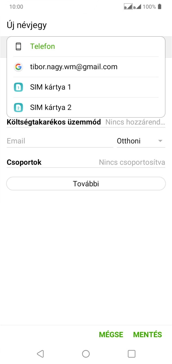 Válaszd a Telefon lehetőséget. Válaszd a Telefon lehetőséget.