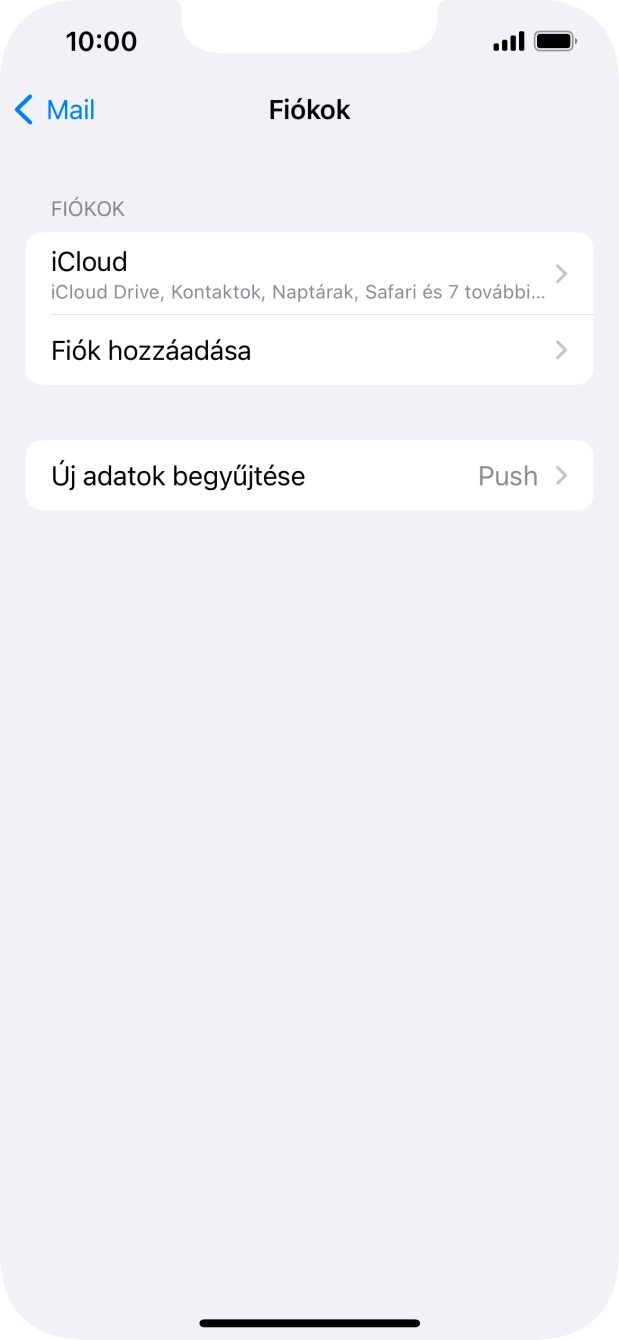 Válaszd a Fiók hozzáadása lehetőséget.