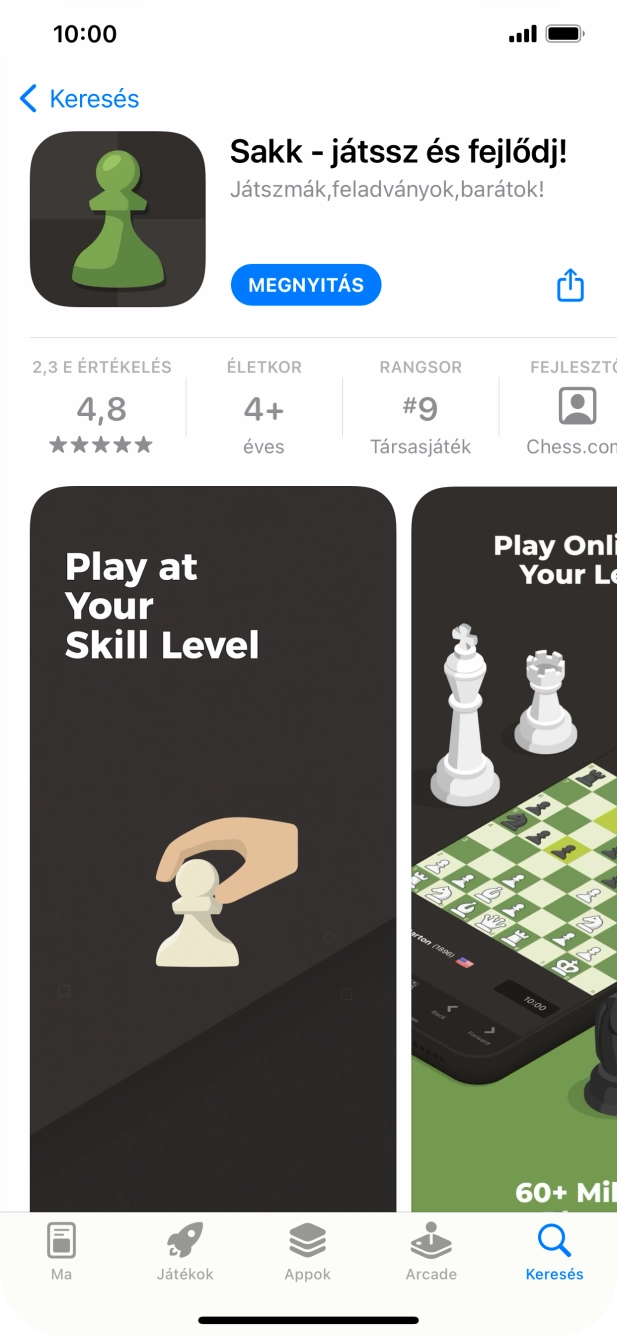 Húzd az ujjad felfelé a kijelző aljáról, hogy visszatérj a kezdőképernyőhöz.