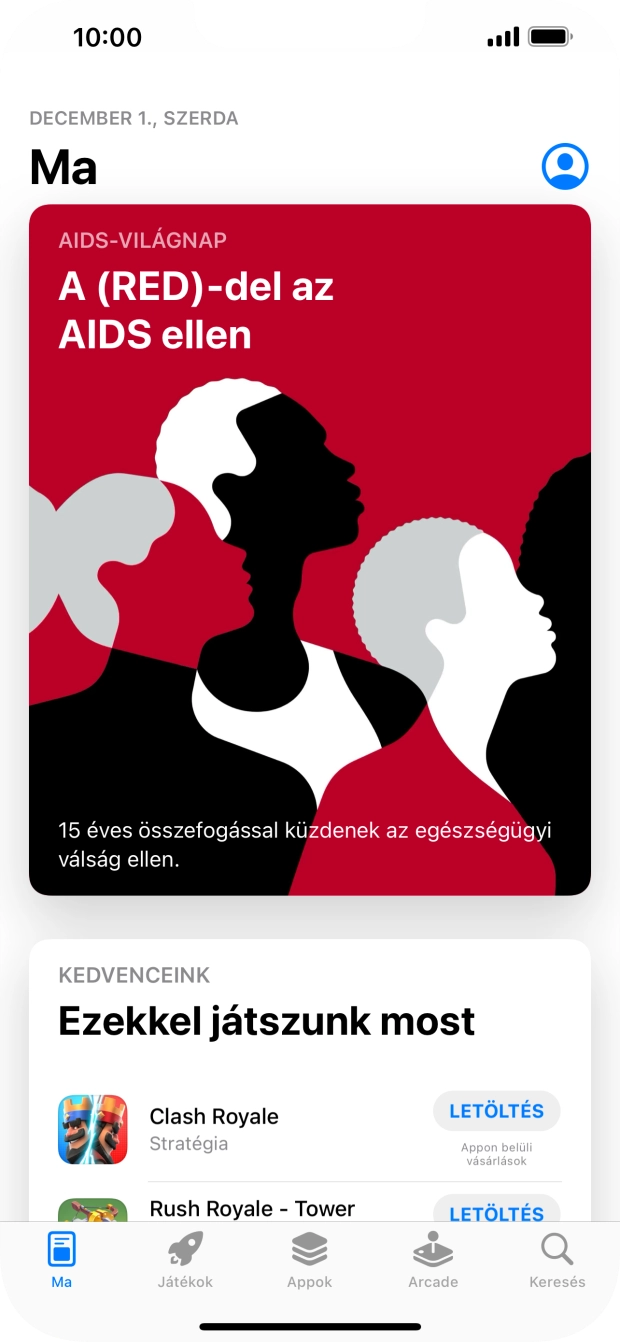 Válaszd a Keresés lehetőséget. Válaszd a Keresés lehetőséget.