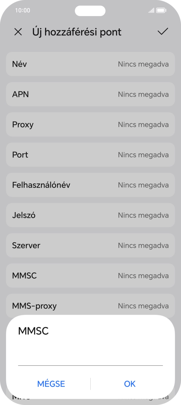 Írd be azt, hogy http://mms.vodafone.hu/servlets/mms, és válaszd az OK lehetőséget.