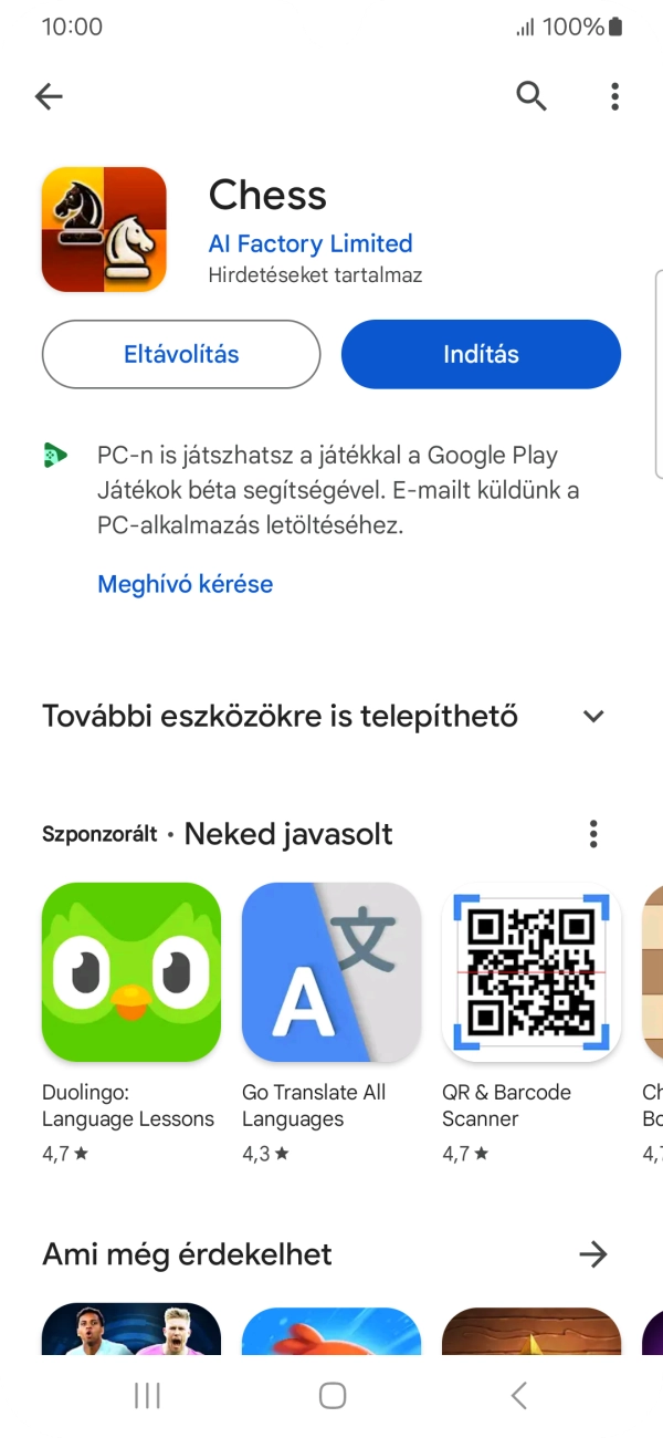 A befejezéshez, és ahhoz, hogy visszatérhess a főképernyőhöz, nyomd meg a főgombot.