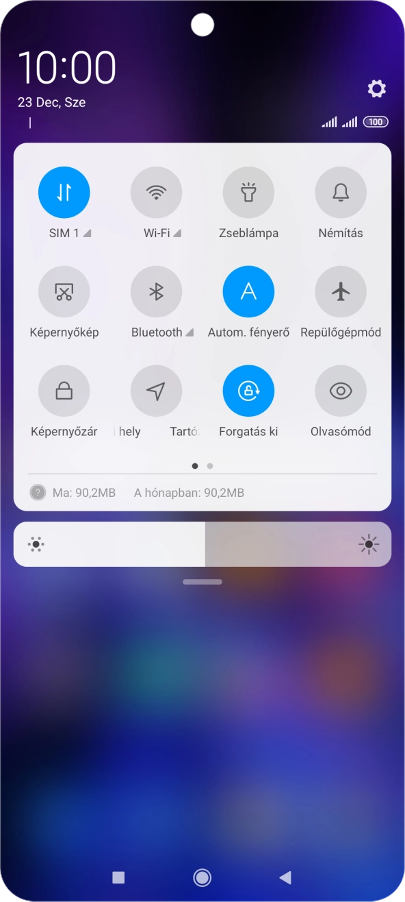 Kattints az adatkapcsolatok ikonra a funkció be- vagy kikapcsolásához.