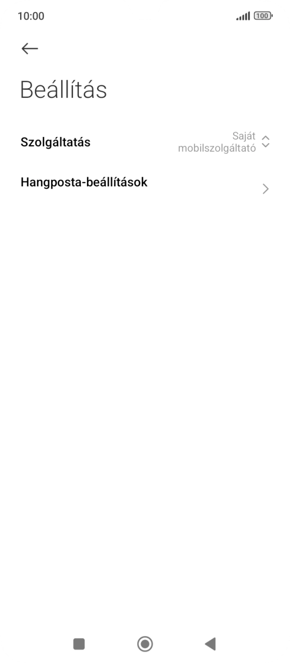Válaszd a Hangposta-beállítások lehetőséget. Válaszd a Hangposta-beállítások lehetőséget.