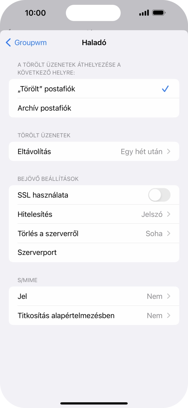 Válaszd a Hitelesítés lehetőséget.
