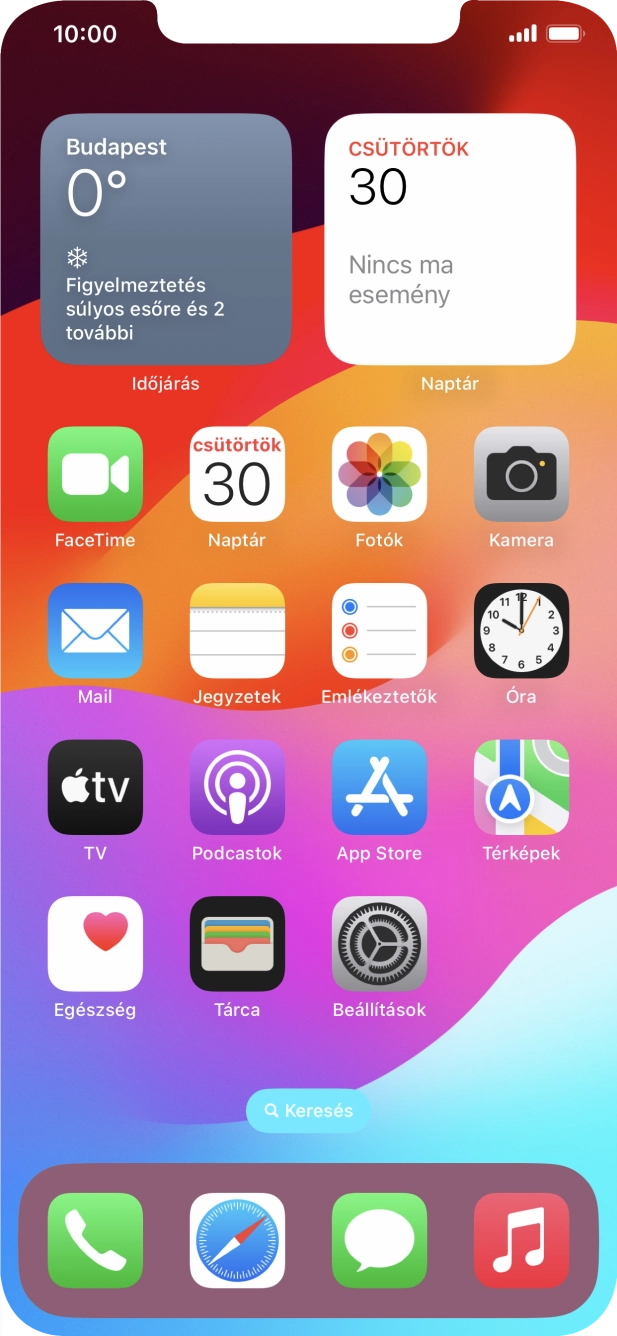Válaszd a Beállítások lehetőséget. Válaszd a Beállítások lehetőséget.