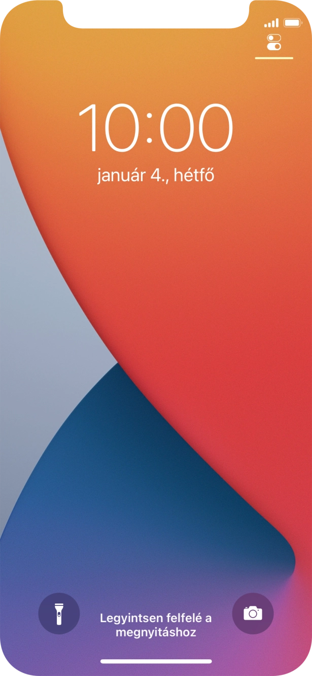 Húzd az ujjad felfelé a kijelző aljáról. Húzd az ujjad felfelé a kijelző aljáról.