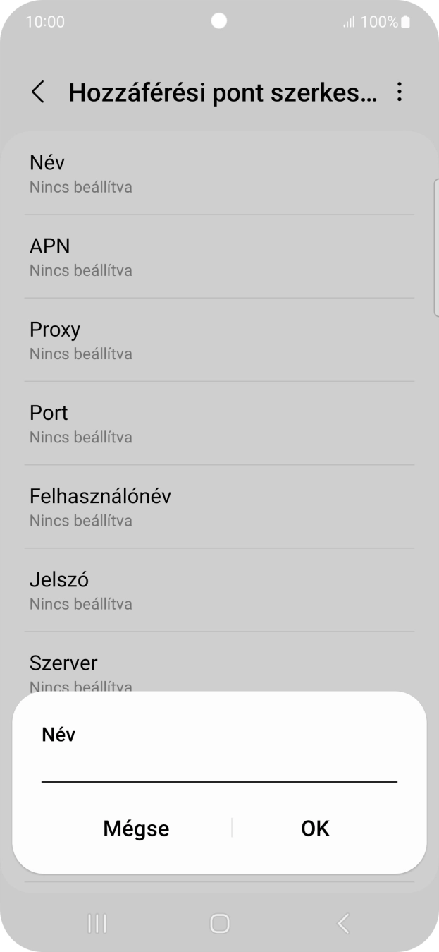 Írd be azt, hogy One Internet, és válaszd az OK lehetőséget.
